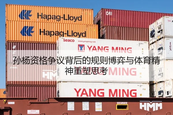 孙杨资格争议背后的规则博弈与体育精神重塑思考